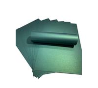 Syntego 10 feuilles de cartes A4 nacrées de couleur royale décoratives 300 g/m² double face (vert royal)
