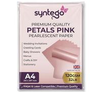 Syntego 100 feuilles A4 pétales de papier rose nacré scintillant Double face 120 g/m² adapté aux imprimantes à jet d'encre et laser