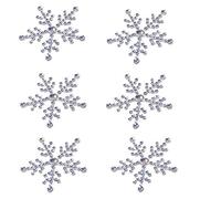 Syntego 12 x Autocollants Flocon de Neige Embellissements Autocollants Auto-Adhésifs en Résine Scintillante Strass pour Artisanat Cartes de Noël