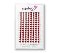 Syntego 400 perles auto-adhésives de 6 mm, petites perles rondes à coller sur des perles adhésives d'embellissement (rouge bordeaux)