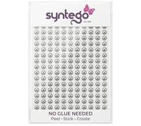 Syntego 400 Perles Auto-Adhésives de 6 mm - Petites Rondes à Coller, Embellissement (Argent Métallique)