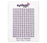 Syntego 400 perles autocollantes de 6 mm, petites perles rondes à coller sur des perles adhésives, embellissement (lilas)