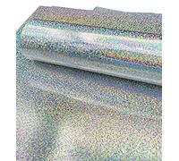 Syntego 5 feuilles A4 Premium carte à effet confettis holographique simple face 240 g/m²/88 lb couverture (argent)