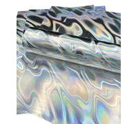 Syntego 5 feuilles A4 Premium carte holographique effet lave simple face 240 g/m²/88 lb couverture (argent)