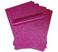 Syntego A4 épais doux au toucher pailleté papier sans perte 150 g/m²/40 lb 10 feuilles (rose fuchsia, A4)