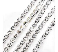 Syntego Chaîne en Strass Taille Environ 3 mm x 1 mètre.