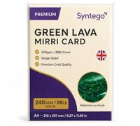 Syntego feuilles A4 Premium carte holographique effet lave simple face 240 g/m²/88 lb couverture (vert de Noël)
