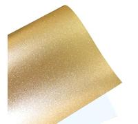 Syntego Feuilles de Superposition permanentes en Vinyle à Paillettes Auto-adhésives dorées, Autocollants stratifiés 12x12 Pouces, 10 Feuilles