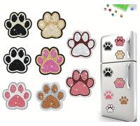 Syntego Lot de 8 aimants en diamant 5D pour débutants - Motif empreintes de pattes d'animaux