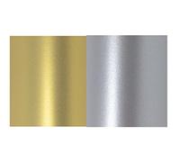 Syntego Papier cartonné A4 double face à reflets nacrés scintillants, 250 g/m², doré (Real Gold) et argenté (Real Silver) (20 feuilles, 10 de chaque)