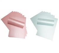 Syntego Papier cartonné A4 double face à reflets nacrés scintillants, 290 g/m², rose (Baby Pink) et bleu (Baby Blue) (20 feuilles, 10 de chaque)