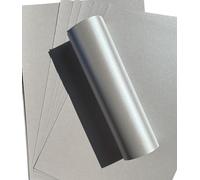 Syntego Papier cartonné A4 double face effet nacré, à usage décoratif, 250 g/m², argent clair (10 feuilles)
