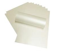 Syntego Papier de scrapbooking nacré décoratif 12" x 12" 120 g/m² double face (ivoire pâle)