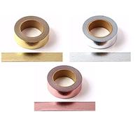 Syntego Ruban adhésif décoratif Washi - 15 mm x 10 m (doré, argent et or rose)