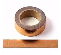Syntego Ruban de masquage auto-adhésif décoratif en feuille solide Washi Tape 15 mm x 10 mètres (Cuivre)