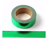 Syntego Ruban de masquage auto-adhésif décoratif en feuille solide Washi Tape 15 mm x 10 mètres (Vert)