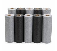 SYNTHAIETIK Géotextile 150 g/m² - Lot de 10 Rouleaux 1,5 x 25 m - 375 m² pour Grand Chantier