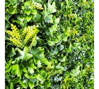 SYNTHAIETIK Lot de 5 feuillages artificiels Lierre - Décoration Murale réaliste et Dense - Panneaux modulables pour Balcon, terrasse, Jardin et intérieur