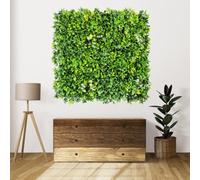SYNTHAIETIK Mur Végétal Artificiel Élégance Green - Panneau de Verdure Haut de Gamme sans Entretien pour Intérieur et Extérieur - Prix au m² pour Une Décoration Naturelle et Durable