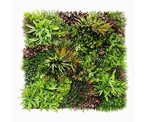 SYNTHAIETIK Mur Végétal Artificiel Wood Colors Prix/m² Plaque de 1m *1m décoration Murale Palette automnale vibrante