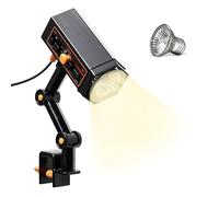 Synthèse de vitamine D3 pour reptiles Tortue Lumière solaire Lampe chauffante pour reptiles Bras rotatif à 360 degrés Luminosité réglable Simulation de la lumière du soleil Uva Uvb Noir 25w