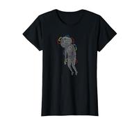 Synthesizer Robot DJ Studio Gear Nerd Analog Modular T-Shirt, Femme, Noir, S