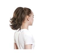 Synthetic Claw Clip In Ponytail Hairpiece Horse Tail Fake Hair Wavy Blonde False Pigtail With Elastic Band Hair Extensions Look élégant chic(Medium Ash Brown)