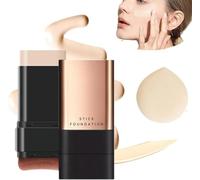 Synthetic Foundation Stick,2-in-1 Luxury Anti-Wrinkle Foudation Stick,Double-Head Foundation Make Up Stick,Hydrating Lightweight Foundation Stick with Brush,Flawless Eraser Foundation Stick (02#, 1pc)