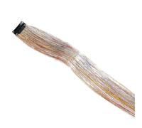 Synthetic Glitter Clip On In Hair Extensions Colored Shiny Sparkle Extension In Fake Hairpieces Fairy Tinsel Kit(Tricolor)