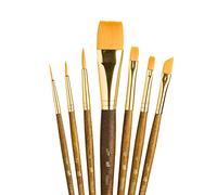 Synthetic Gold Taklon Real Value Brush Set-7/Pkg