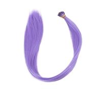 Synthetic I-Tip Hair Extensions,22 inch Heat Resistant Straight Hair,50 Strands Rainbow Color Hair Suitable for Women Girls DIY/Party/Holiday Wear and Go(#5)