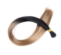 Synthetic I-Tip Hair Extensions,22 inch Heat Resistant Straight Hair,50 Strands Rainbow Color Hair Suitable for Women Girls DIY/Party/Holiday Wear and Go(T1B/27)