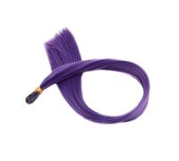 Synthetic I-Tip Hair Extensions,22 inch Heat Resistant Straight Hair,50 Strands Rainbow Color Hair Suitable for Women Girls DIY/Party/Holiday Wear and Go(PURPLE)
