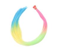 Synthetic I-Tip Hair Extensions,22 inch Heat Resistant Straight Hair,50 Strands Rainbow Color Hair Suitable for Women Girls DIY/Party/Holiday Wear and Go(#3)