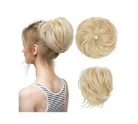 Synthetic Messy Bun Hair Curly Hairpiece Scrunchie Wrap Piece Elastic Wig Look élégant chic(Beach blonde)