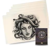 Synthetic Tattoo Skin 3 Mm ¿ 5 Pieces (20 Cm X 30 Cm) Fake Skin Tattoo, Tattoo Skin For Beginners And Artists, Tattoo Fake Skin For Tattoo Accessories, Tattoo Supplies