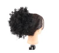 Synthétique Cordon Queue De Cheval Court Afro Bouclés Chignon Pièce Cheveux Synthétiques Extension Perruque for Femmes Noires Chignon Postiche Cheveux