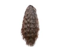 Synthetique Extension de perruque synthétique bouclée longue de 50cm/19.6 pouces, postiche à pince en Fiber synthétique résistante aux cheveux, postiche synthétique naturelle Cheveux