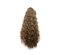 Synthetique Extension de perruque synthétique bouclée longue de 50cm/19.6 pouces, postiche à pince en Fiber synthétique résistante aux cheveux, postiche synthétique naturelle Cheveux