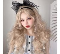 Synthetique Perruques ondulées blondes longues pour femmes, perruque synthétique en Fiber résistante à la chaleur d'aspect naturel pour Cosplay quotidien 60cm/23.6'' Cheveux