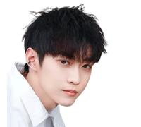 Synthetique Perruques pour hommes perruque de remplacement de tête moelleuse perruque de cheveux humains bouclés belle pièce de perruque sans trace pour un usage quotidien de Costume Cheveux