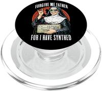 Synthétiseur Humoristique « Forgive Me Father for I Have Synthed » PopSockets PopGrip pour MagSafe