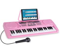 Synthétiseur Piano numérique Clavier 49 Touches de 16 Sons Débutant Set Mic Pink