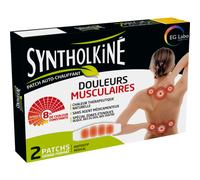 SyntholKiné Patch Auto-Chauffant Douleurs Musculaires Grand Format 2 Pièces