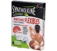 SyntholKiné Patch Flexible pour soulager les douleurs musculaire des zones ciblées : cervicales, lombaires, épaules et poignets - Boite de 4 Pansement(S) 1 pc(s)