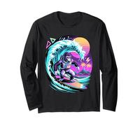 Synthwave Surfeur Gorille Astronaute Gorilles Manche Longue