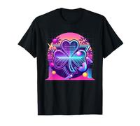 Synthwave Trèfle à Quatre Feuilles rétro années 80 T-Shirt
