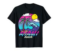 Synthwave Vaporwave esthétique rétro des années 80 de Miami Beach T-Shirt