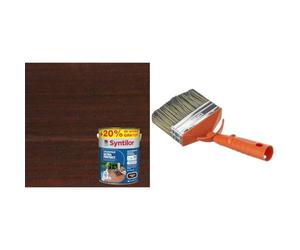 Syntilor - Saturateur Ultra Protect Chocolat 5L+20% & SAVY Brosse rectangulaire lasure larg.120mm