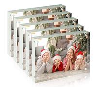 SYNTRIFIC Lot de 5 cadres photo magnétiques en acrylique de qualité supérieure Transparent 12,7 x 17,8 cm